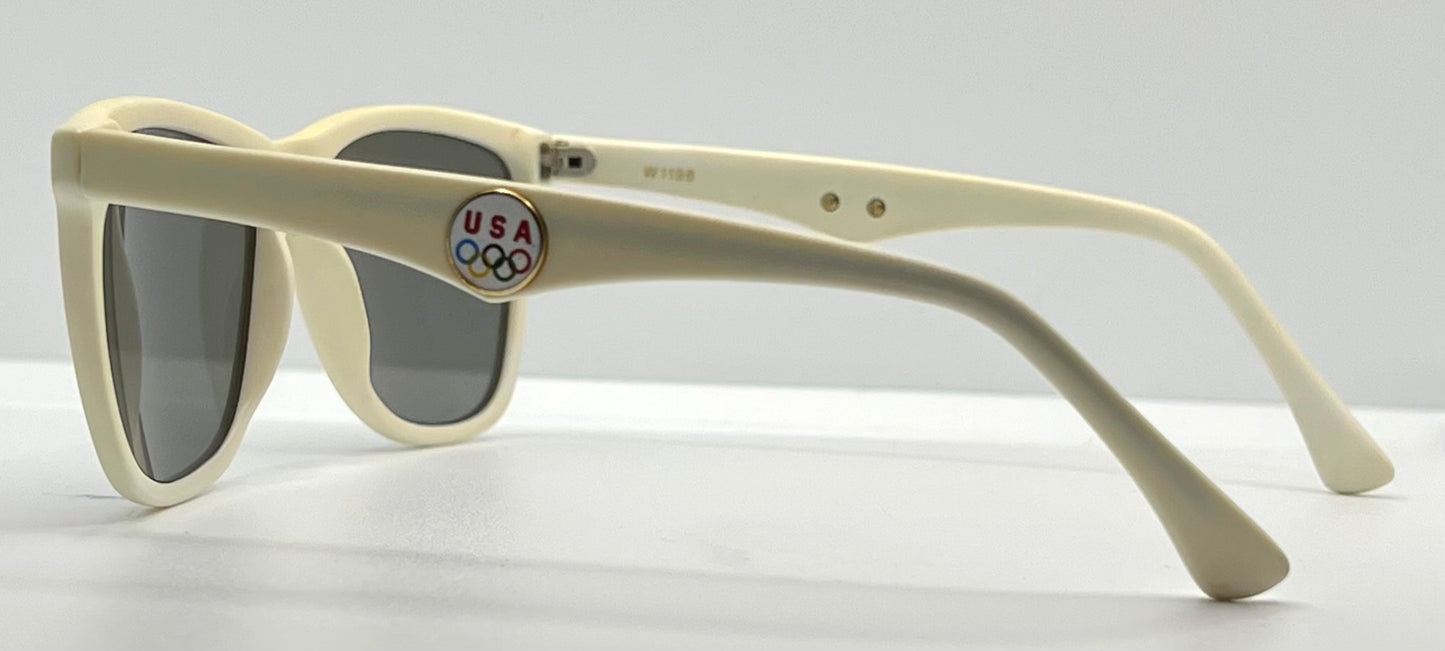 USA Olympic Vintage Sunglasses-Ivory Frame-36USC380 – Deadstock-Rare LA Era Collectible