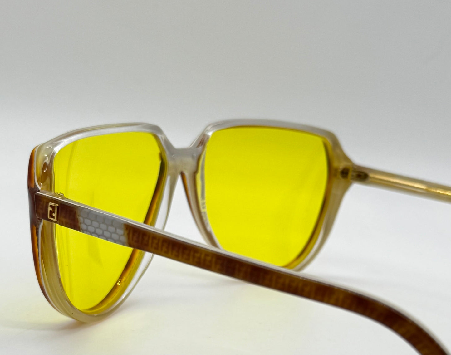 Fendi by Lozza FV48 Vintage Sunglasses w/New, Custom Yellow Day/Night Tint Lenses