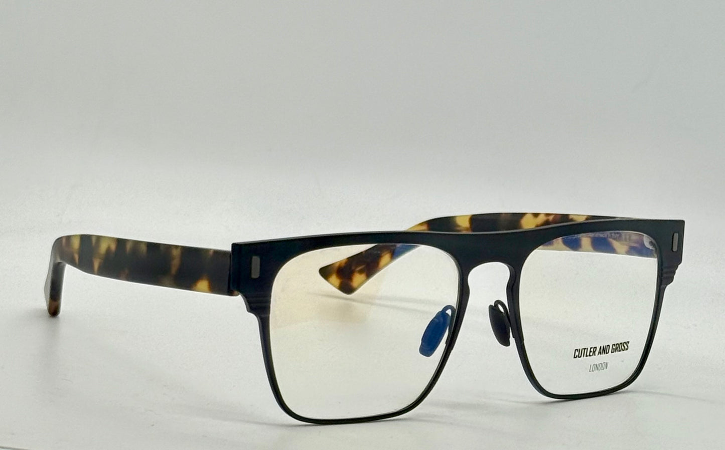 Cutler and Gross CGOP1366-03-Matte Black/Tortoise-56mm-Handmade in Italy-Full Kit