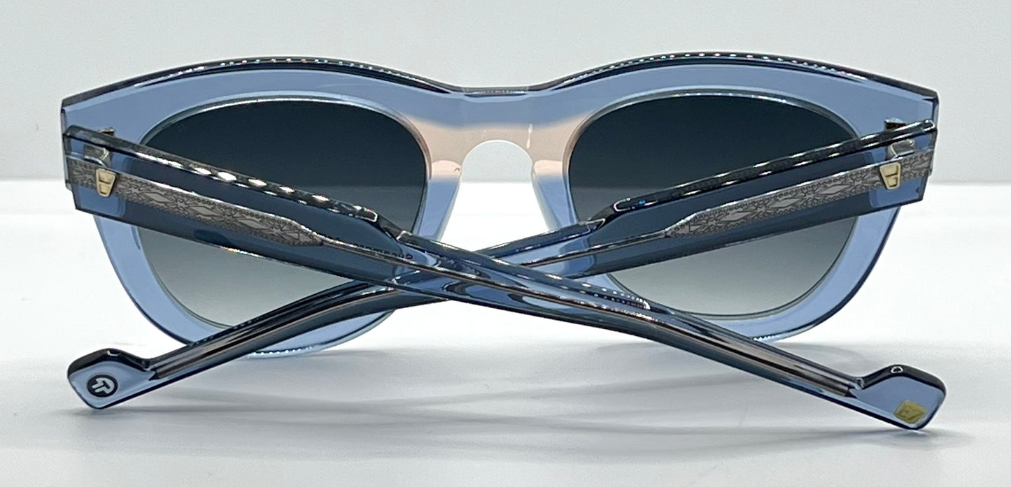 Entourage of 7 Sycamore-Ice Blue 51-24-142 Grey Gradient Sunglasses-New/Unworn