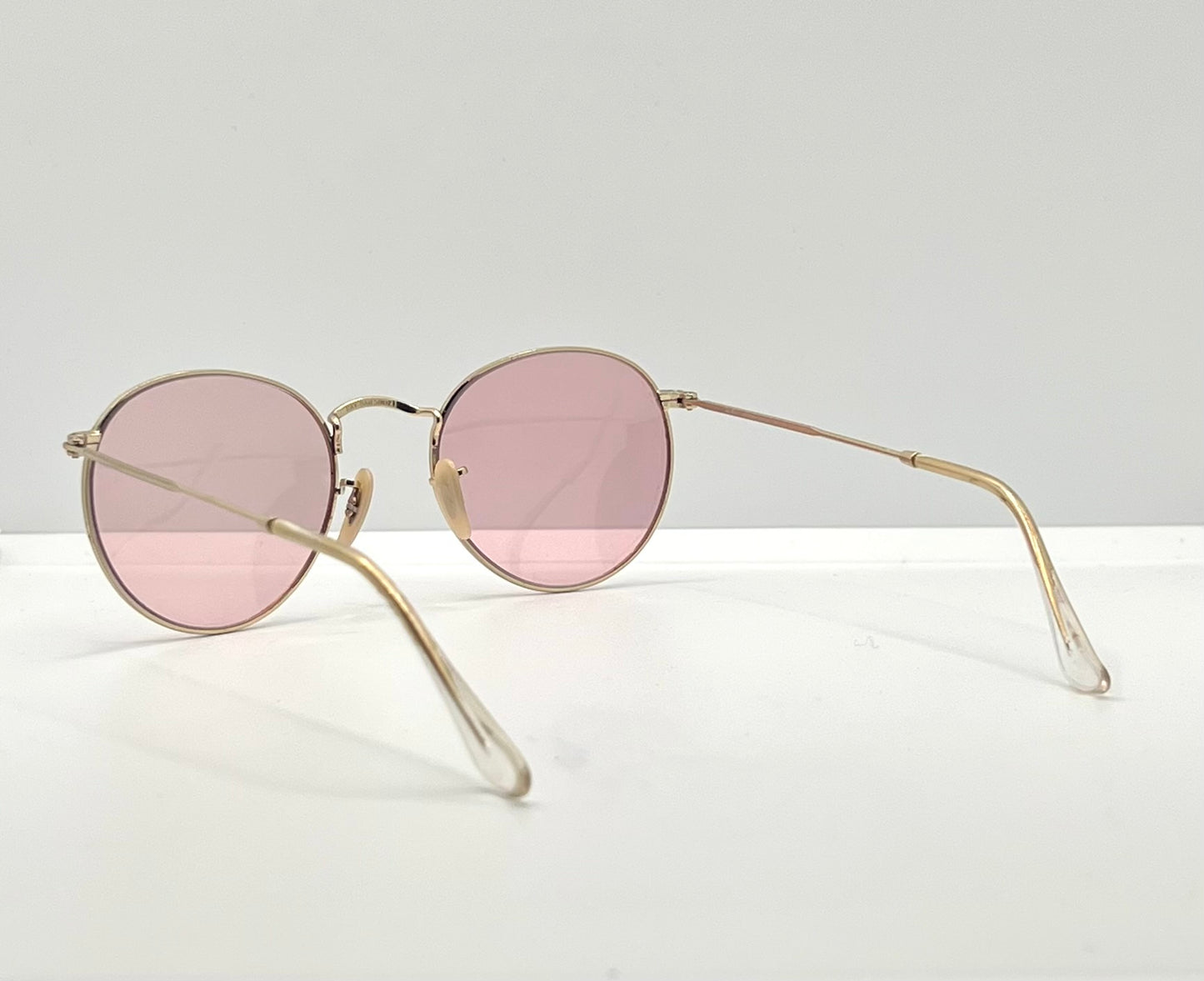 Deadstock Ray-Ban RB3447 Gold – Pink Champagne Tint Custom Lenses