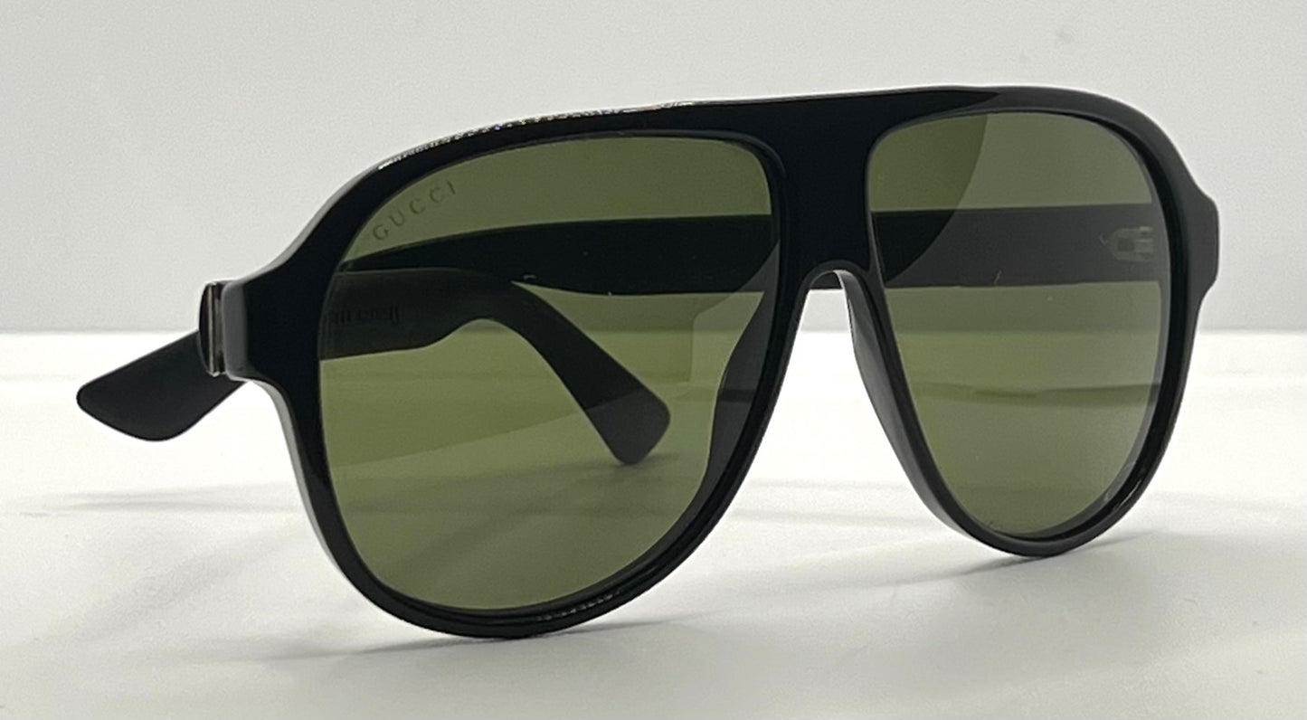 GUCCI Web Ribbon Oversized Aviator Sunglasses – Deadstock – Full Kit – Made in Italy