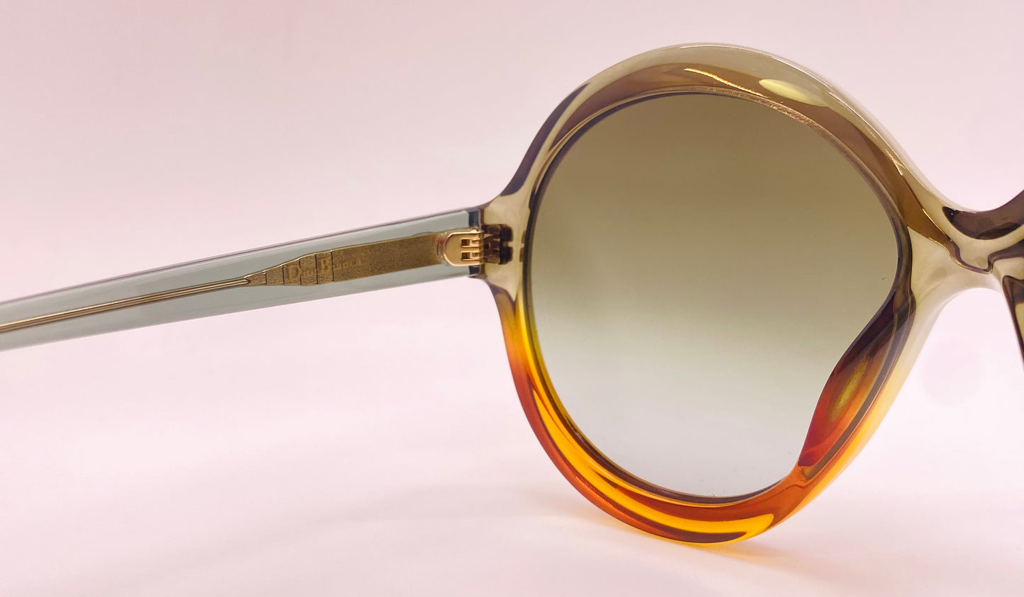Christian Dior Bianca LGPHA Green-Orange Gradient Optyl Sunglasses-Vintage Elegance-FULL KIT