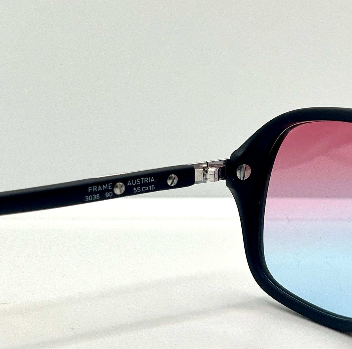 COBRA 3038 Vintage Optyl Sunglasses w/ New, Custom Rose to Ice Blue Gradient Lenses-Deadstock-Austria