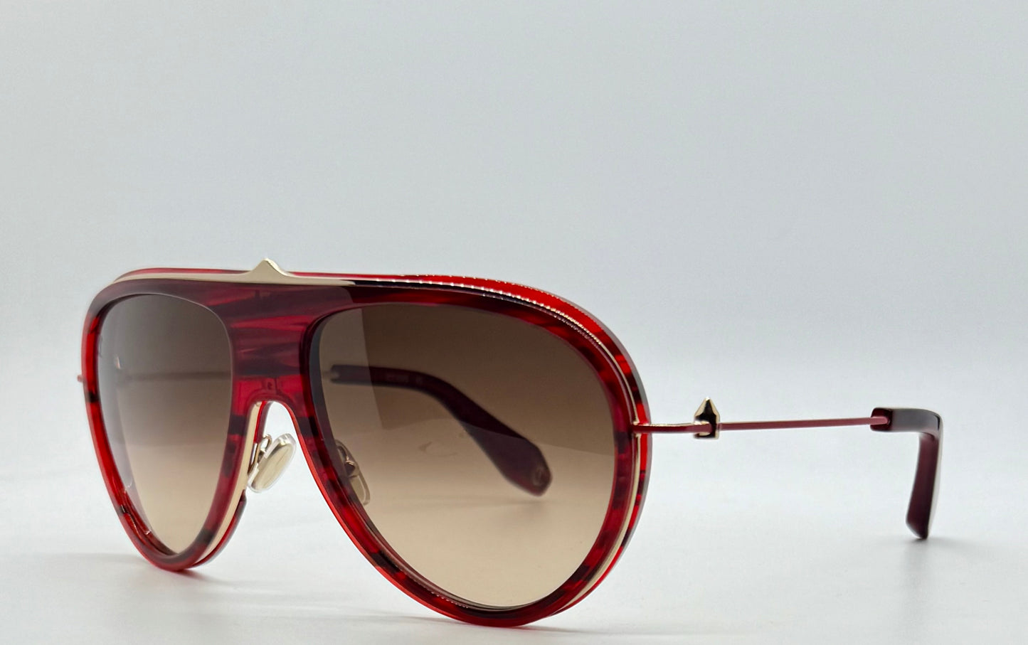 Christian Louboutin Sunglasses-LB0004 68F Red/Gold-61mm-Zeiss Lenses-New/Unworn-Italy