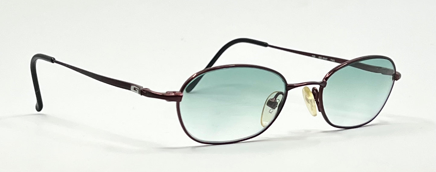 Gucci GG2647 7XG Y2K Vintage Sunglasses-New Custom Aqua Gradient Tinted Custom Lenses
