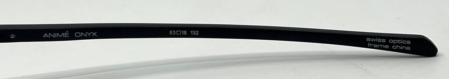 GUNNAR Optiks Animé Onyx Eyeglass Frames 53-18-132 New Unworn Full Kit