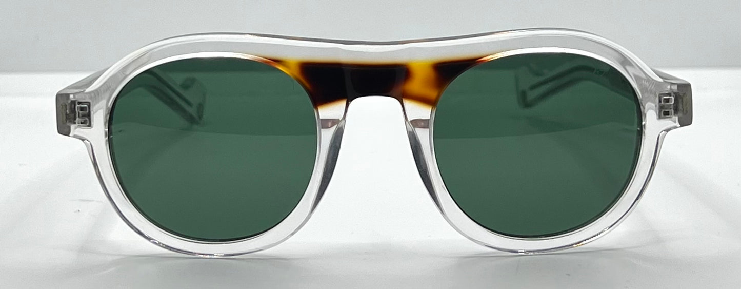 ENTOURAGE OF 7 “DECKER”-CRYSTAL & TORTOISE-GREEN LENS-BRAND NEW / UNWORN-FULL KIT
