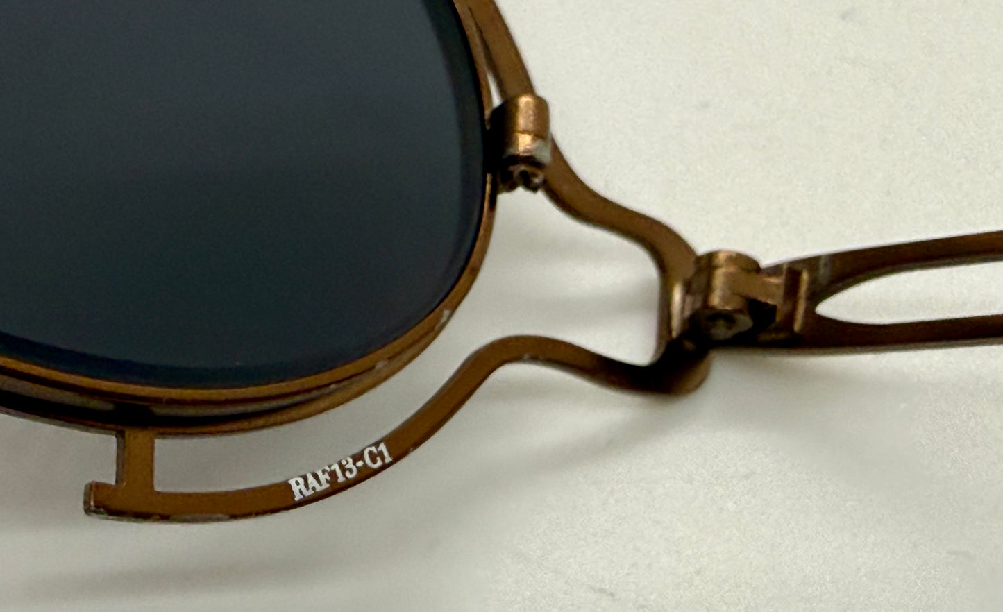 Raf Simons × Linda Farrow RAF13-C1 Bronze Sunglasses – Rare Collaboration