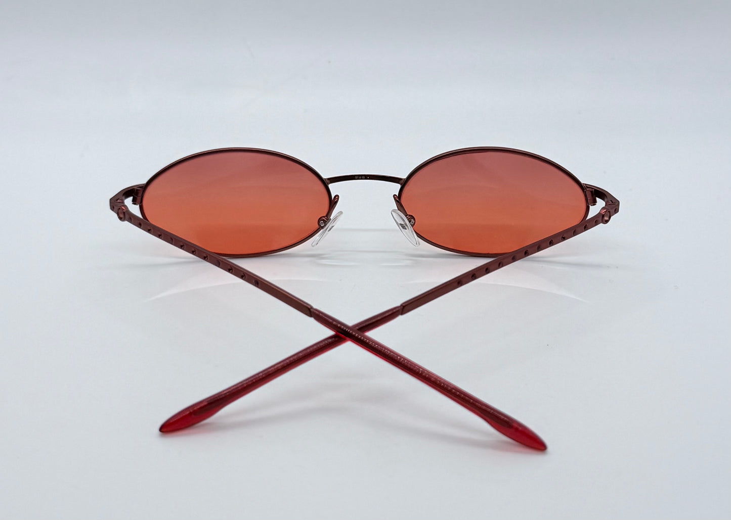 Christian Dior CD 3088 Red Metal Sunglasses w/New Red Tinted Custom Lenses