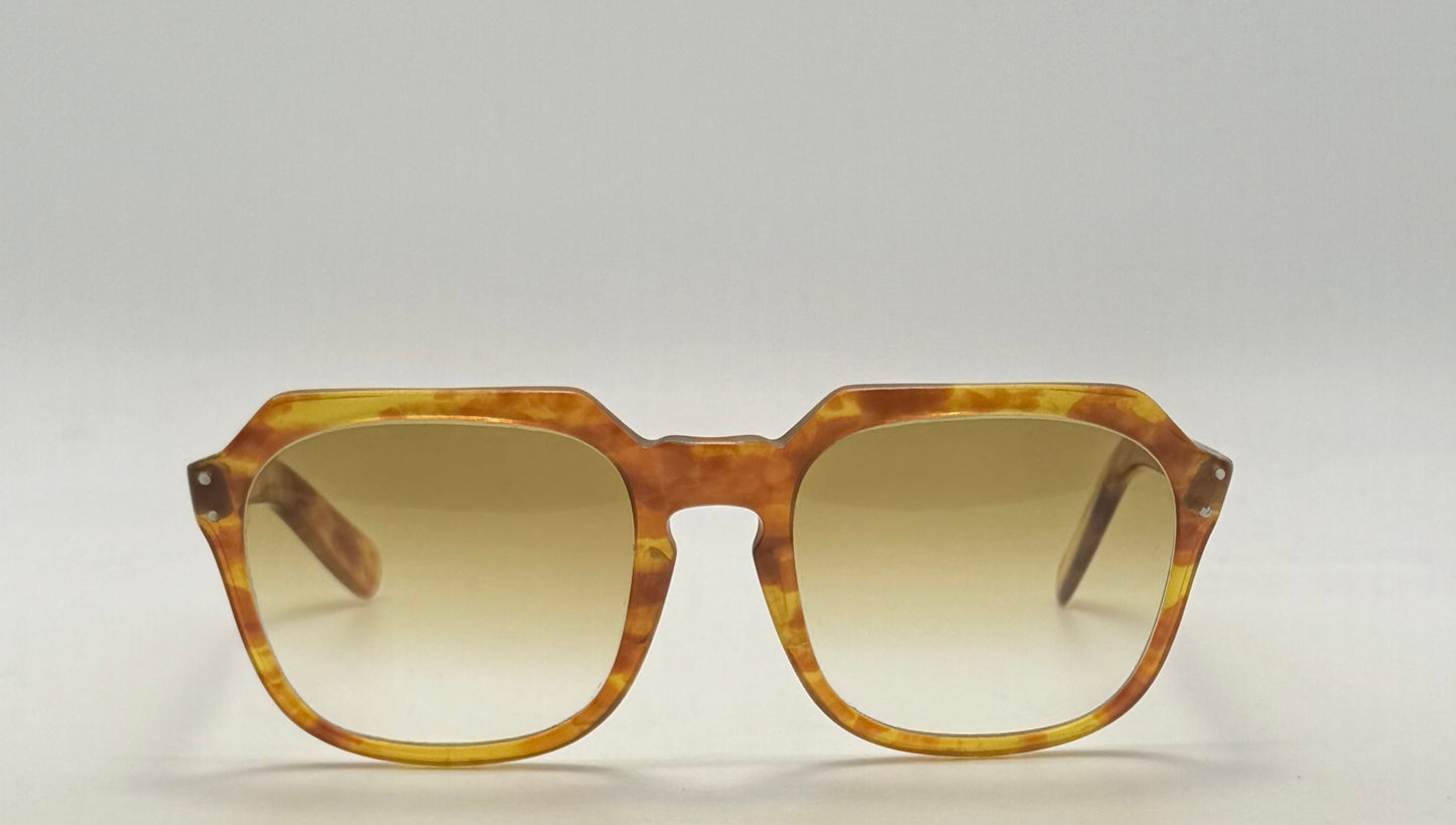 Jean Lafont YAN Vintage Sunglasses Amber Tortoise w/ Original Glass Lenses