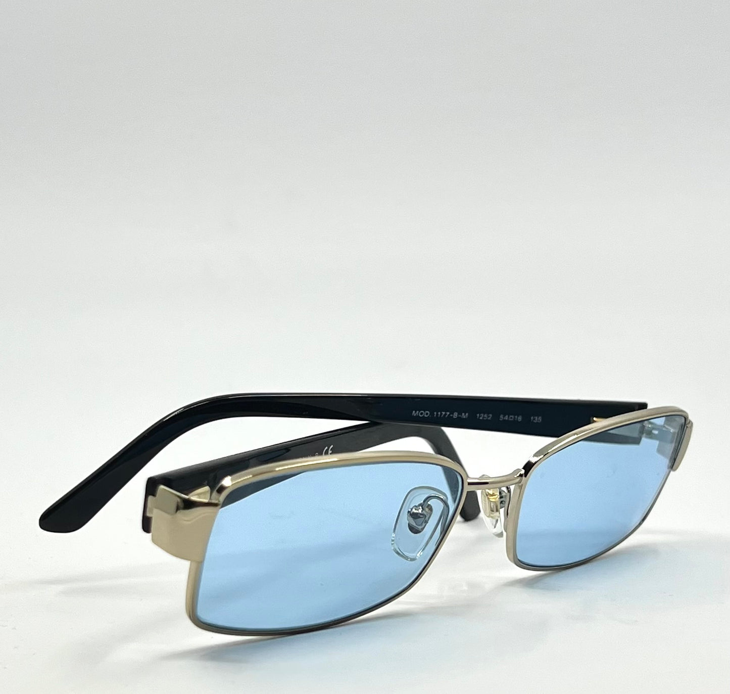 Versace 1177-B-M Sunglasses-Vintage Rhinestone w/New Sky Blue Custom Tinted Lenses