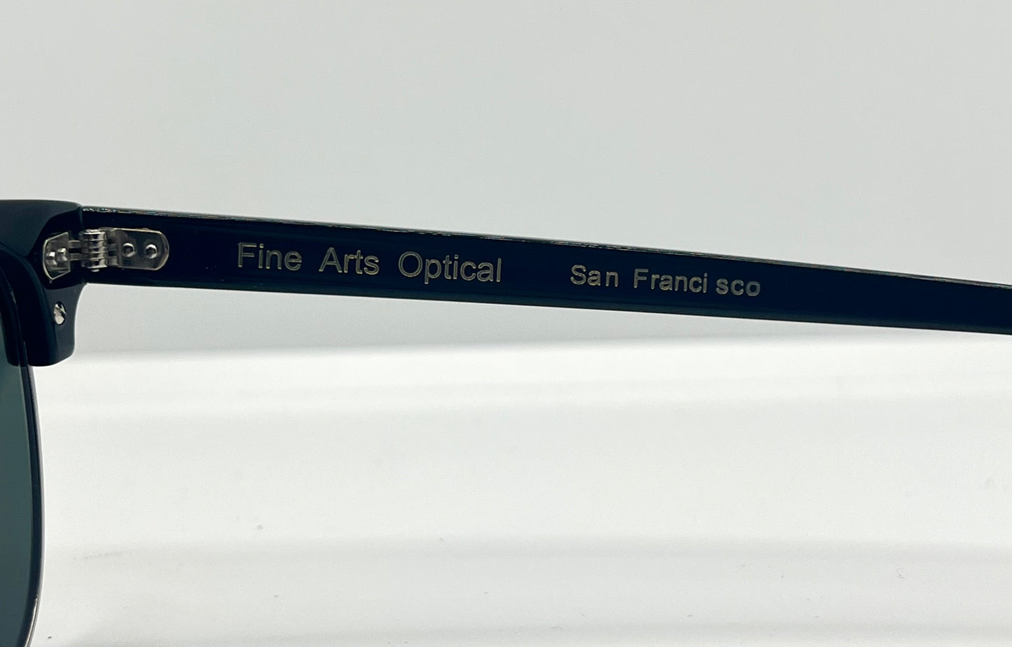 Vintage DEADSTOCK Fine Arts Optical Clubmaster Sunglasses – San Francisco – Custom Solid Grey Lenses