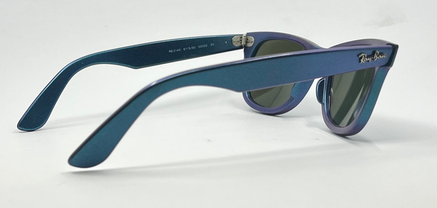 Ray-Ban RB2140 Wayfarer Cosmo Collection Mercury Blue Iridescent 50-22