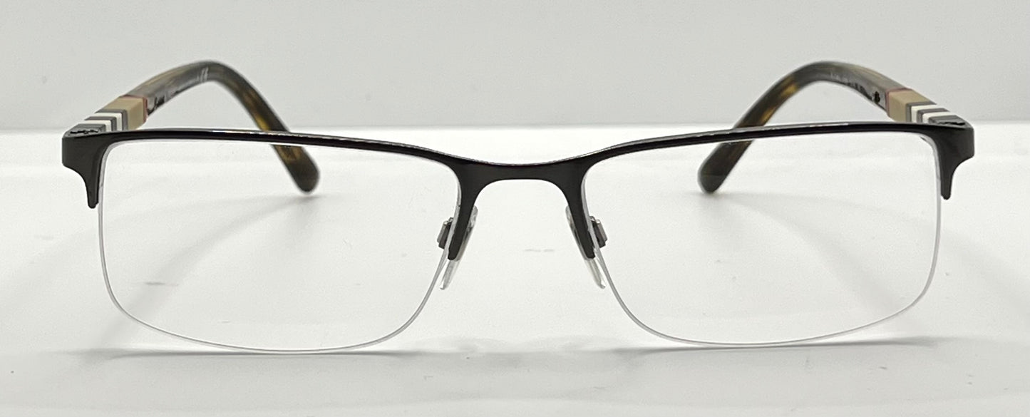 Burberry B1282 1008 Semi-Rimless Tortoise Glasses 55mm – Made in Italy