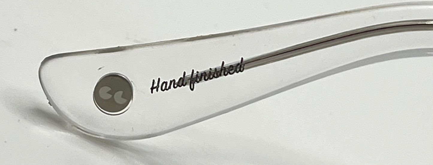 Garrett Leight Canter CR Crystal Sunglasses w/New Violet Fade Custom Lenses-47mm-New/Unworn