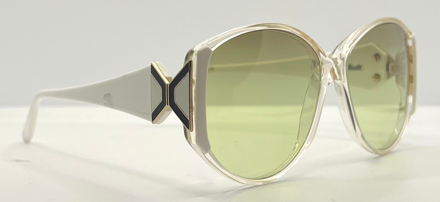 Silhouette M1192 White Crystal Vintage Sunglasses w/New Brown/Green Gradient Custom Lenses-Unworn
