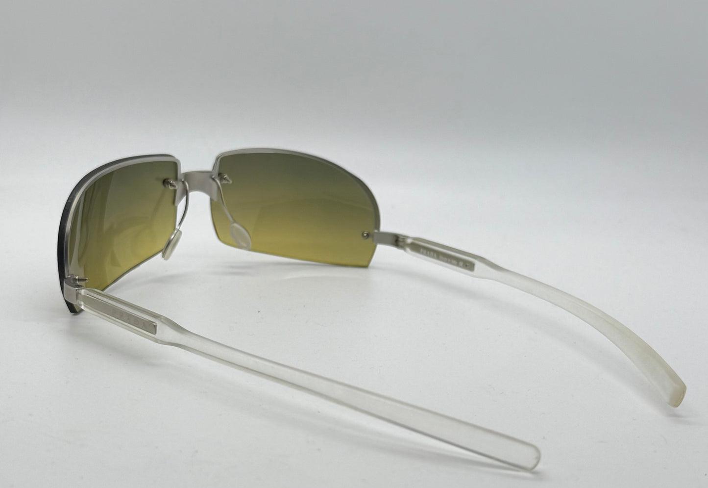 Prada SPR 72A Vintage Shield Sunglasses-Gradient Lenses-Y2K-Italy-Deadstock/New