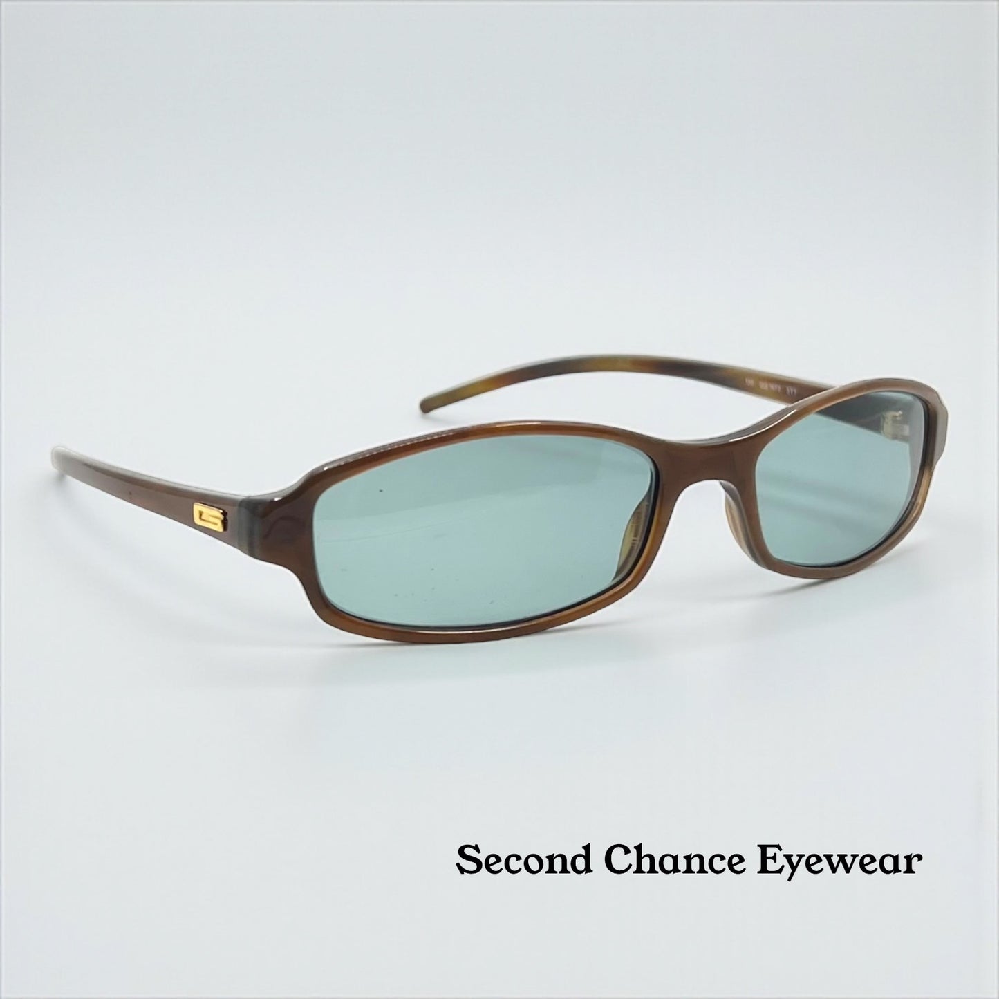 Gucci GG1473 5Y7 Y2K Vintage Sunglasses w/NewSolid Aquamarine Custom Lenses
