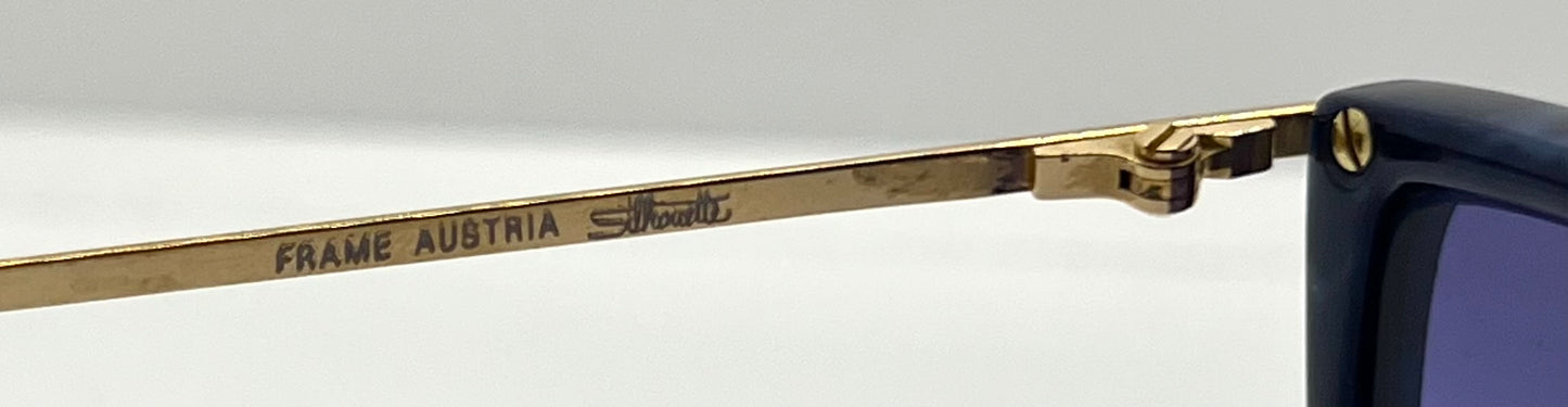 Silhouette M 1703 SPX Cat Eye Vintage Sunglasses w/New Solid Purple Custom Lenses-58mm-Austria