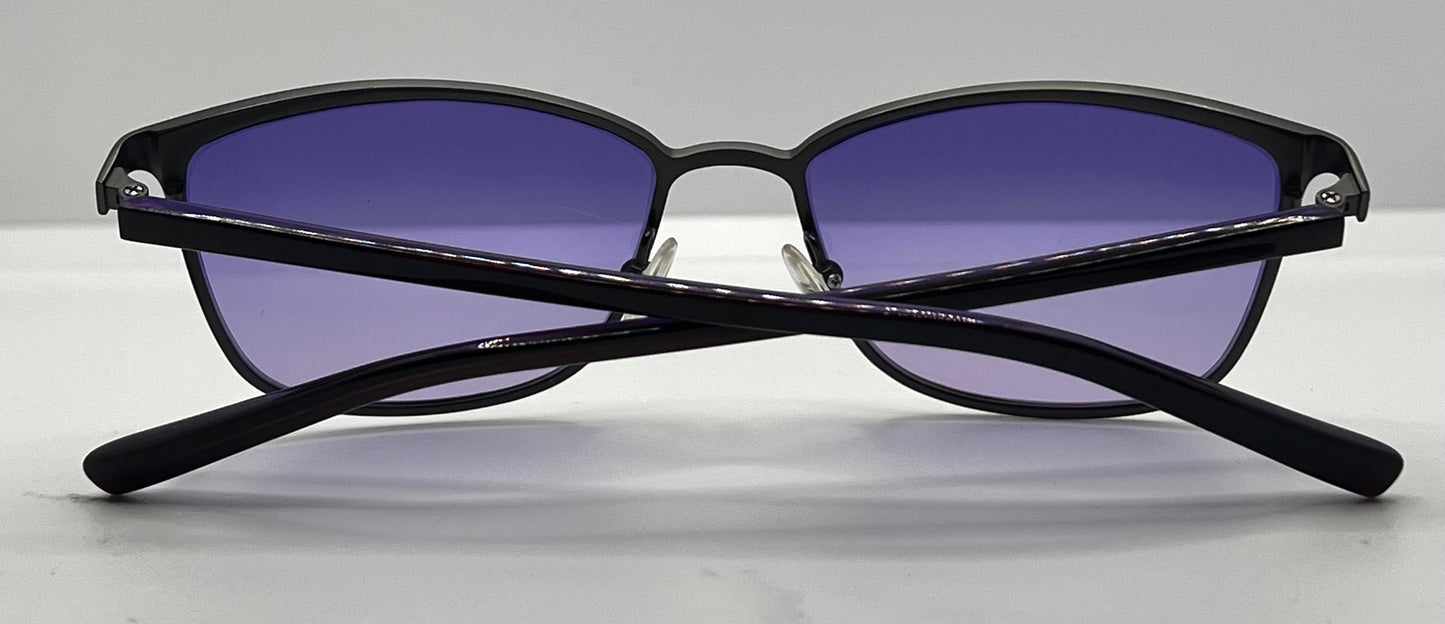 Kung Fu Eyes Sophia 159 Purple Titanium Sunglasses w/New, Custom Gradient Lenses