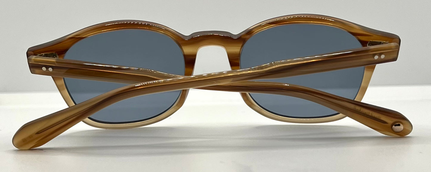 Garrett Leight Riley BTF Sunglasses w/New Pacific Blue Custom Lenses-Full Kit-Unworn-48mm