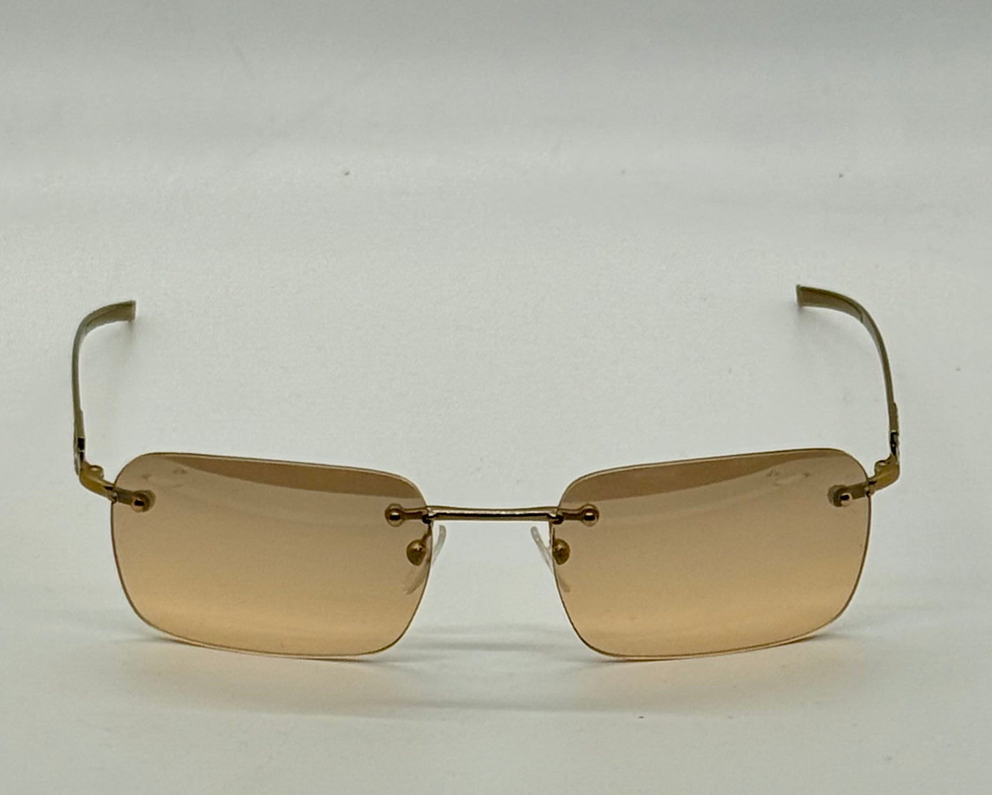Gucci GG1777/S Strass Rimless Shield Sunglasses Gold/Brown 51mm-VINTAGE/UNWORN