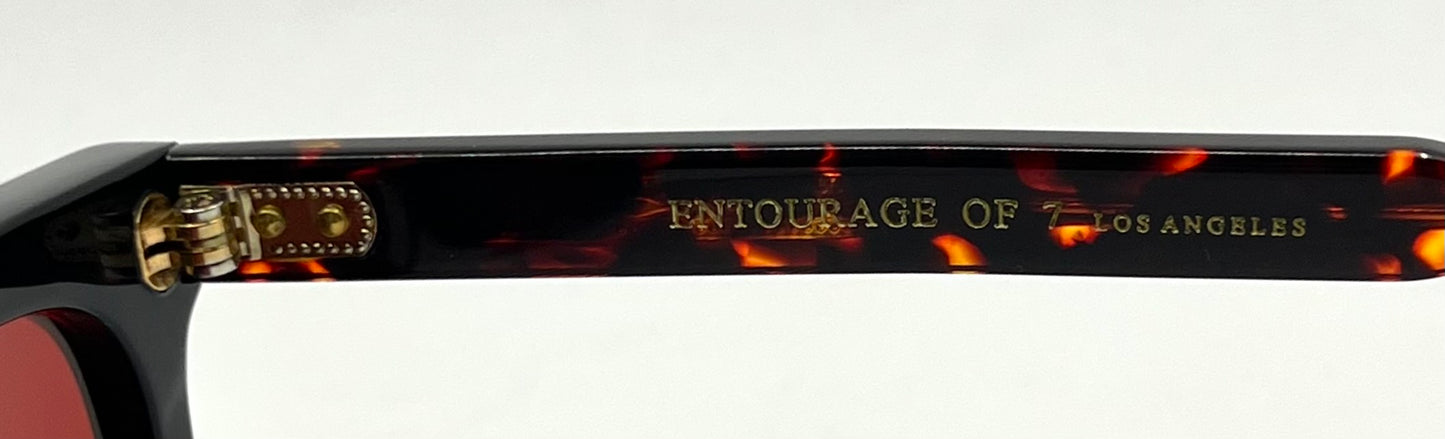 Entourage of 7 Harrison Sunglasses w/New Solid RedTinted aCustom Lenses– Full Kit-New/Unworn