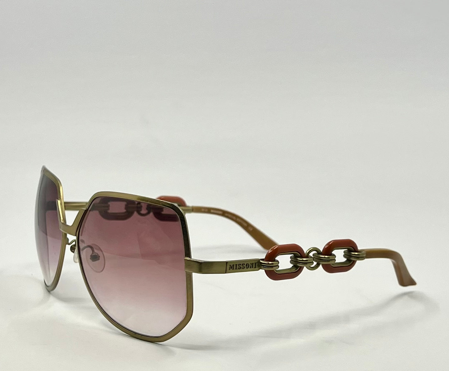(Missoni Special Edition MI66603 Sunglasses Gold Chain 63-14 Deadstock