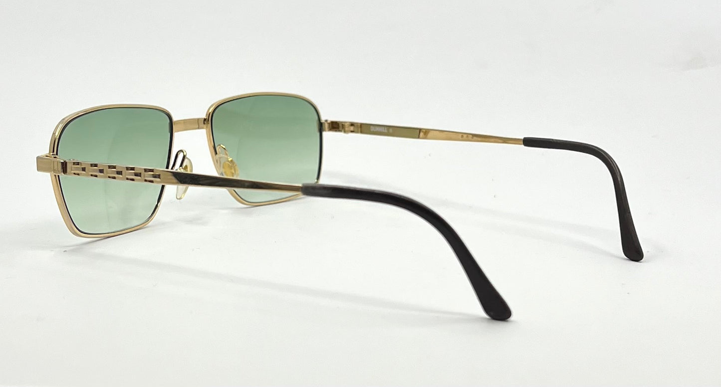 Dunhill 6142 004 Gold Vintage Sunglasses-New Green Gradient Custom Lenses-Unworn