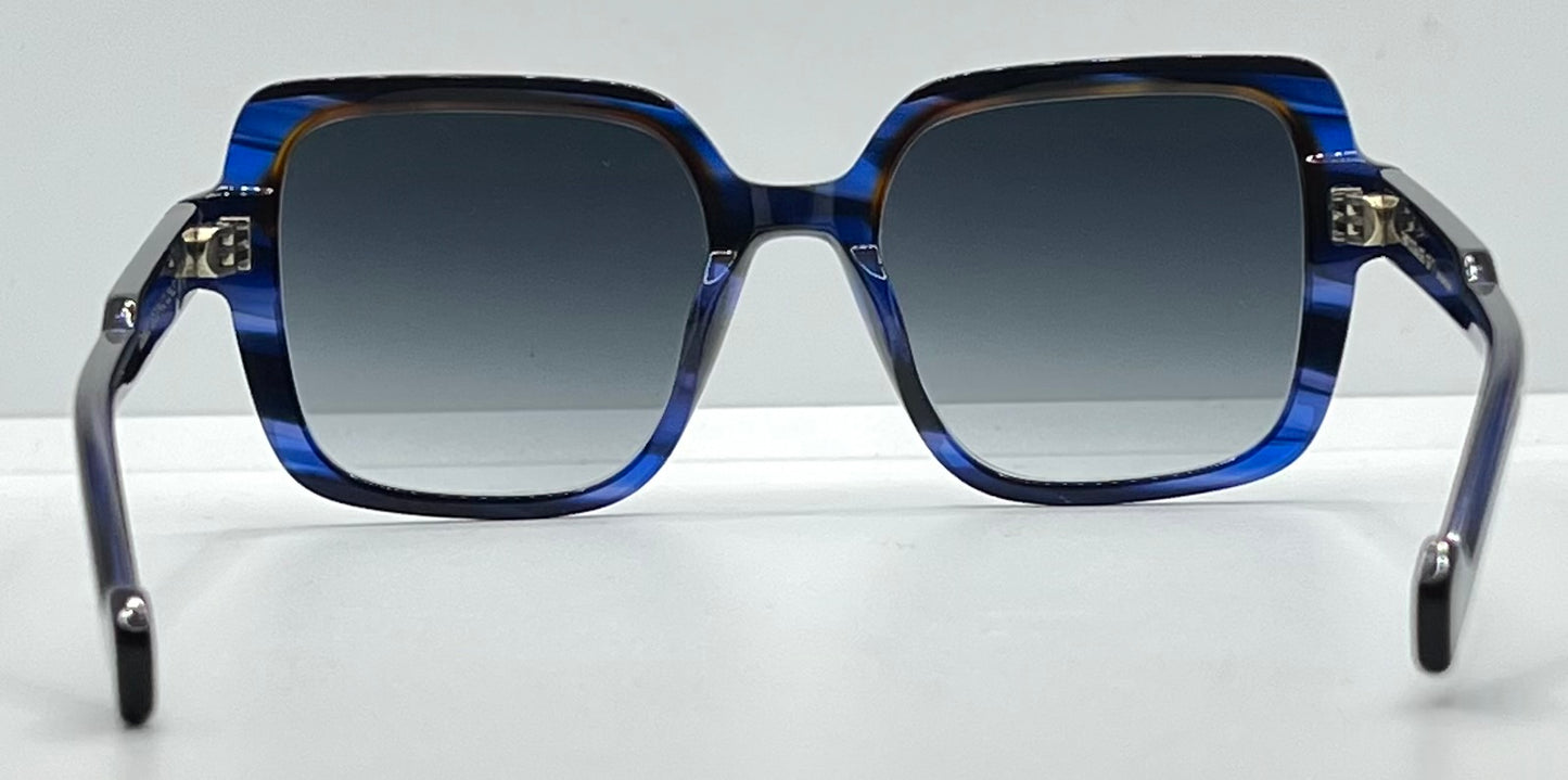 Entourage of 7 “Ravenna” Blue Havana Gradient 51mm Sunglasses-Made in Japan-New/Unworn -Full Kit