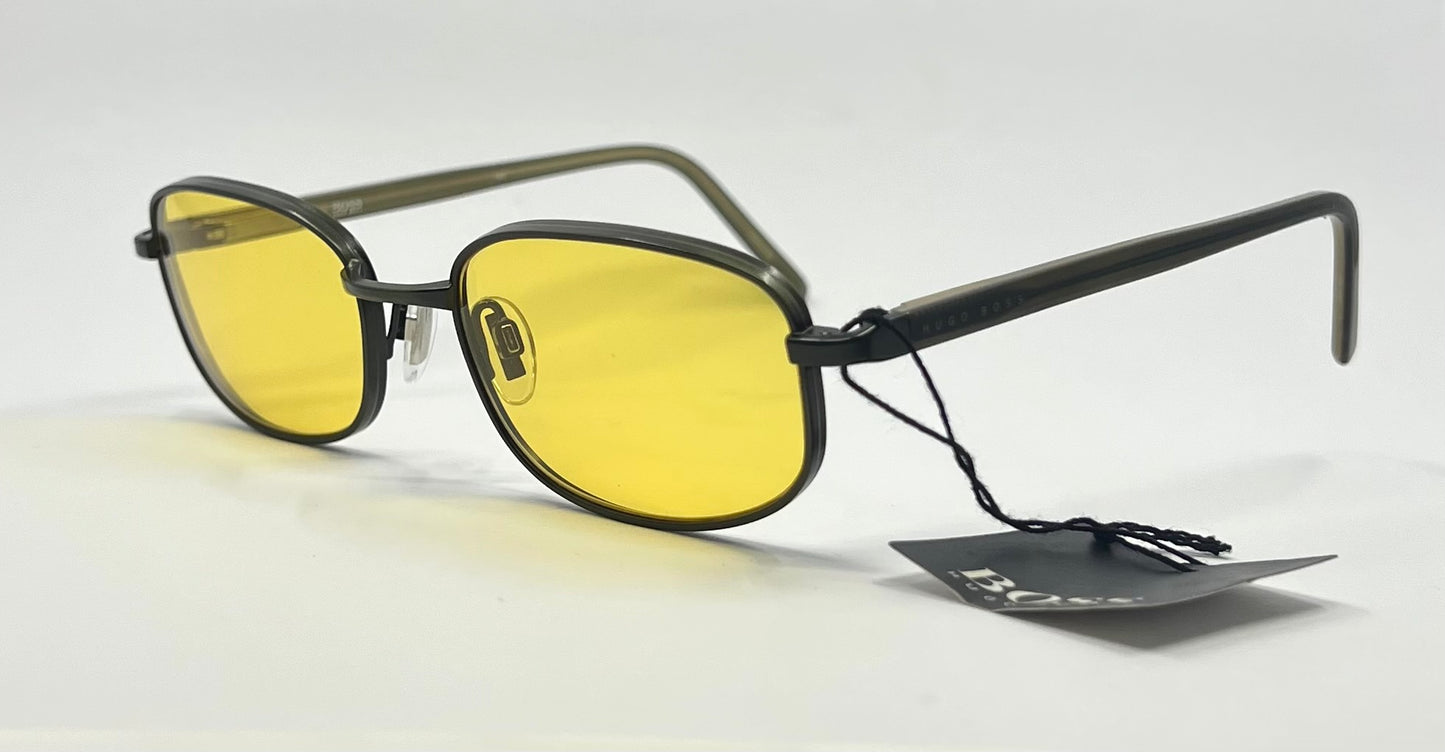 Hugo Boss HB5736 GN Y2K Y2K Vintage Sunglasses – Original Yellow Lenses-Deadstock/Unworn