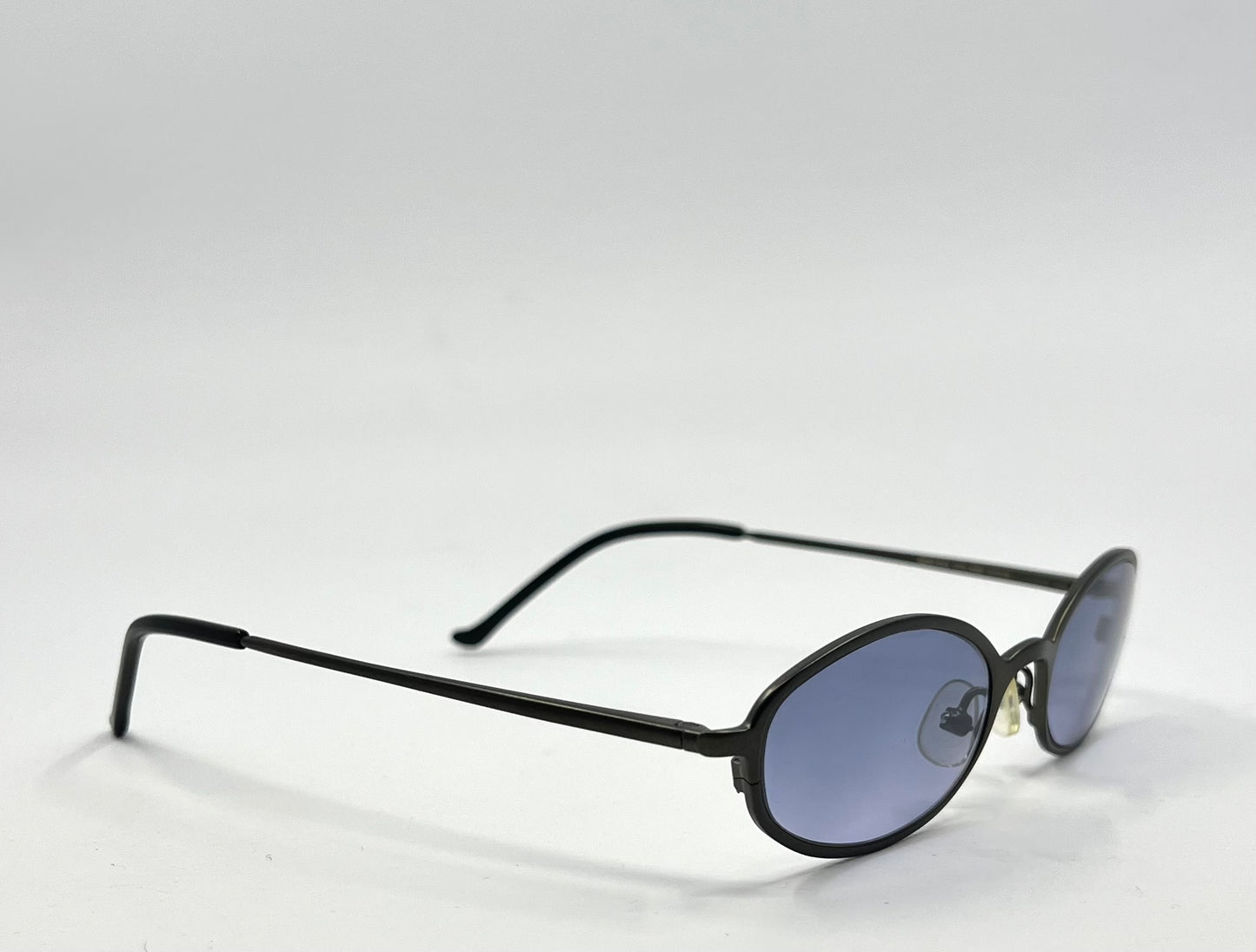 Versus by Versace Titanium Oval Sunglasses w/New Blue Tinted Custom Lenses/47-18mm