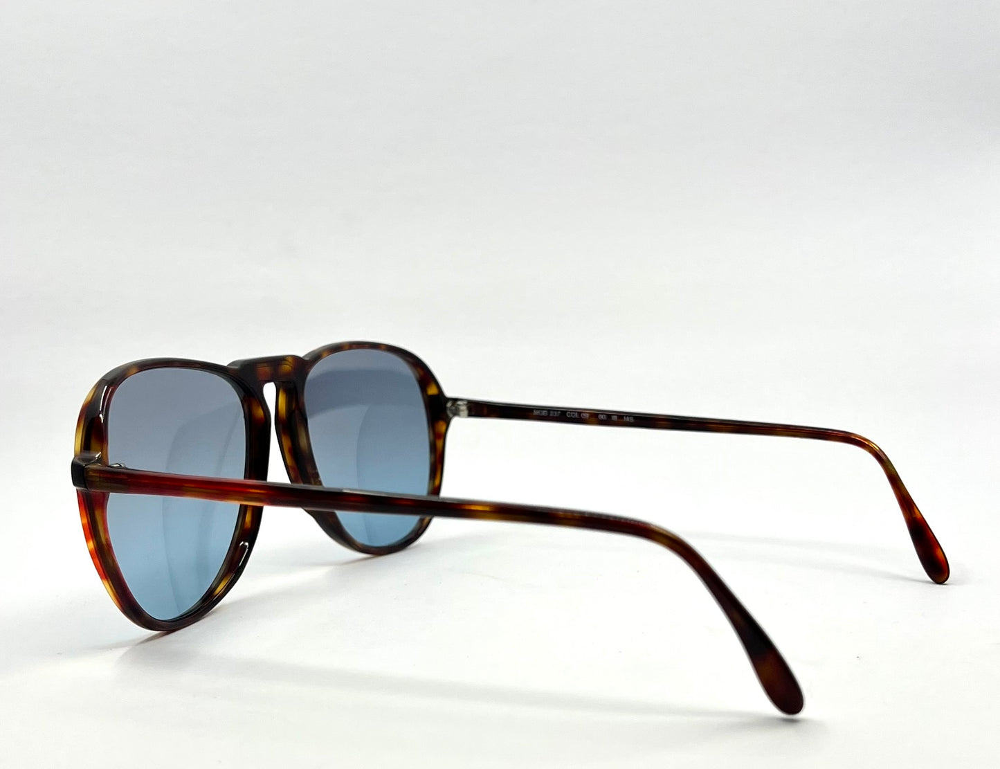 Silhouette MOD 237 COL 09 Vintage Sunglasses w/New Solid Blue Tinted Custom Lenses-Austria/60mm