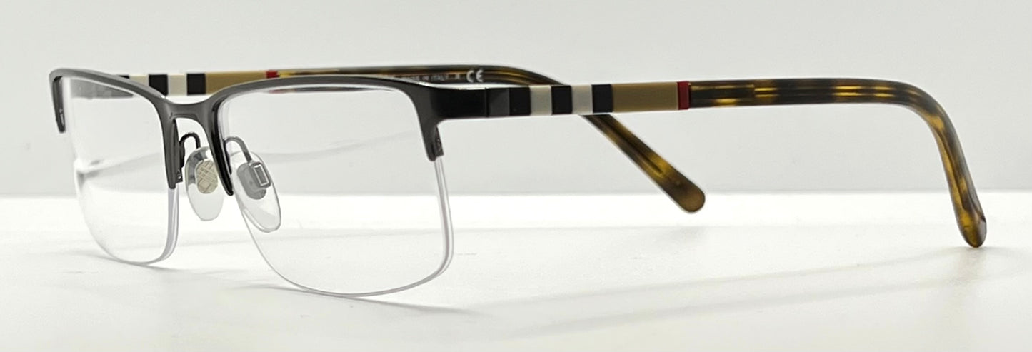 Burberry B1282 1008 Semi-Rimless Tortoise Glasses 55mm – Made in Italy