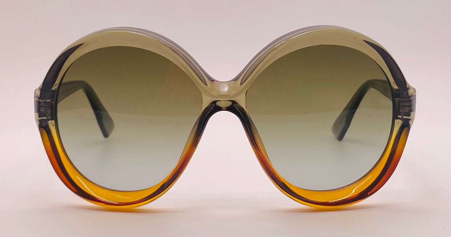 Christian Dior Bianca LGPHA Green-Orange Gradient Optyl Sunglasses-Vintage Elegance-FULL KIT