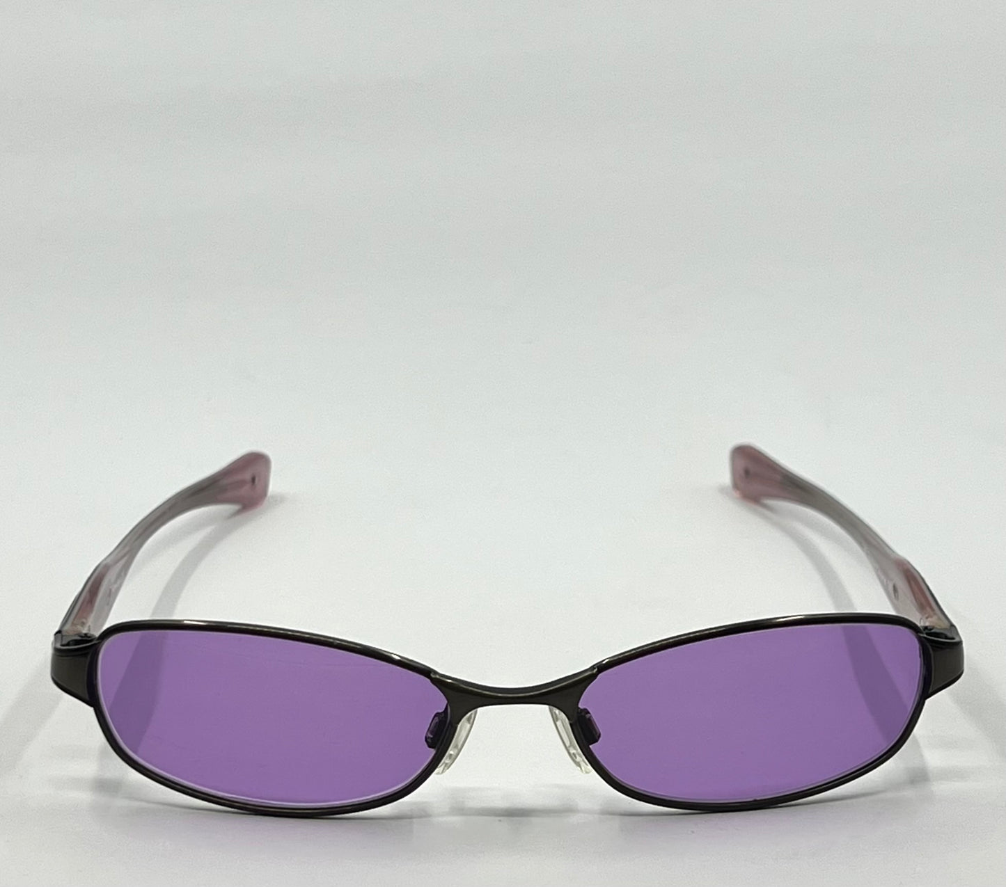 Oakley Flawless 2.0 Brushed Chrome Vintage Sunglasses w/New Solid Purple Custom Tinted Lenses