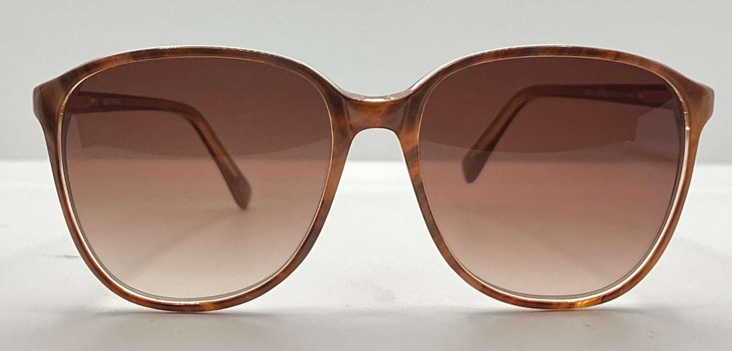 DEMITRIA Sand VINTAGE Marble Sunglasses 57mm w/Gradient Rose Lenses-NOS