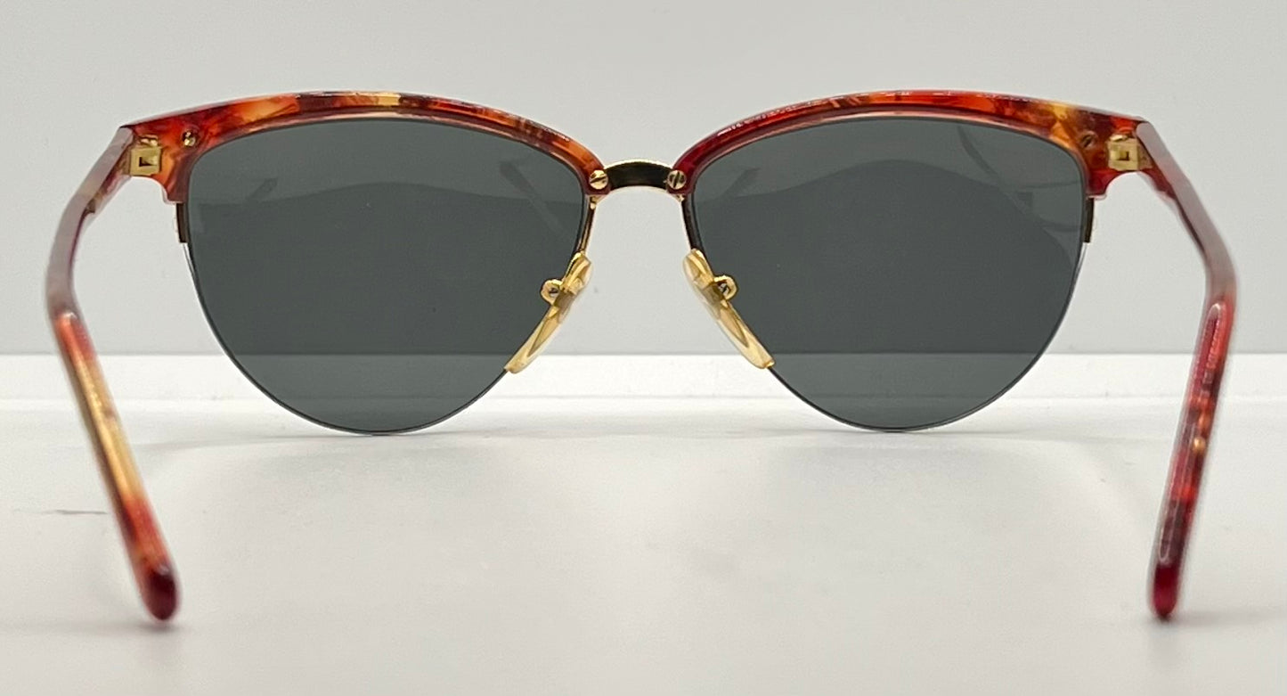 Versace 312/S Red Tortoise Vintage Sunglasses w/New Custom Lenses-52mm-Italy-Unworn