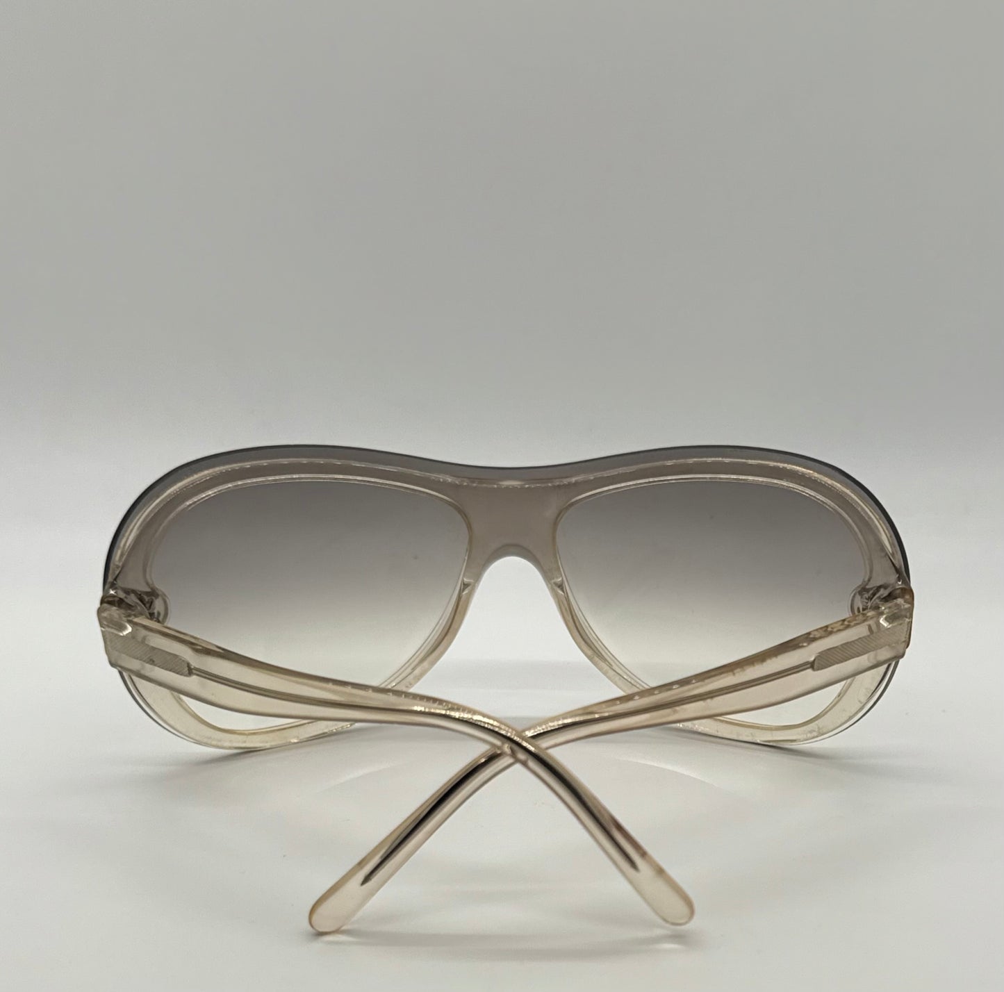 Chanel 5066 c.866/8G Sunglasses – Vintage Y2K Shield Wrap Gradient Brown Italy