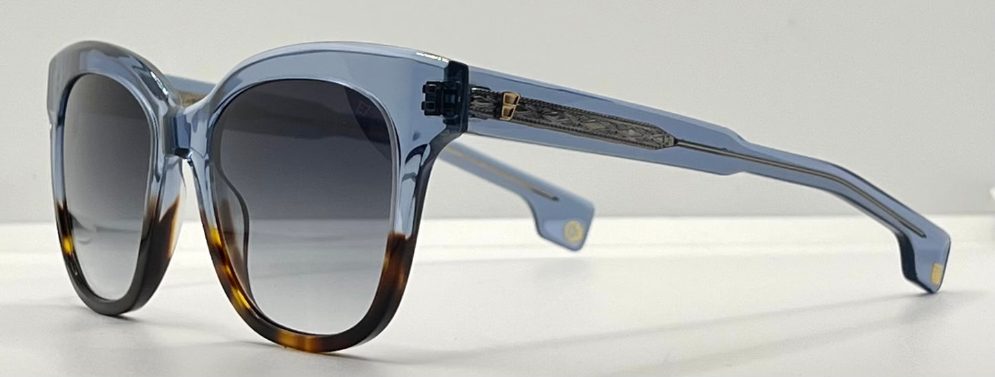 Entourage of 7 Rosemead 51-23-140 Blue/Tortoise Fade Grey Gradient Sunglasses New