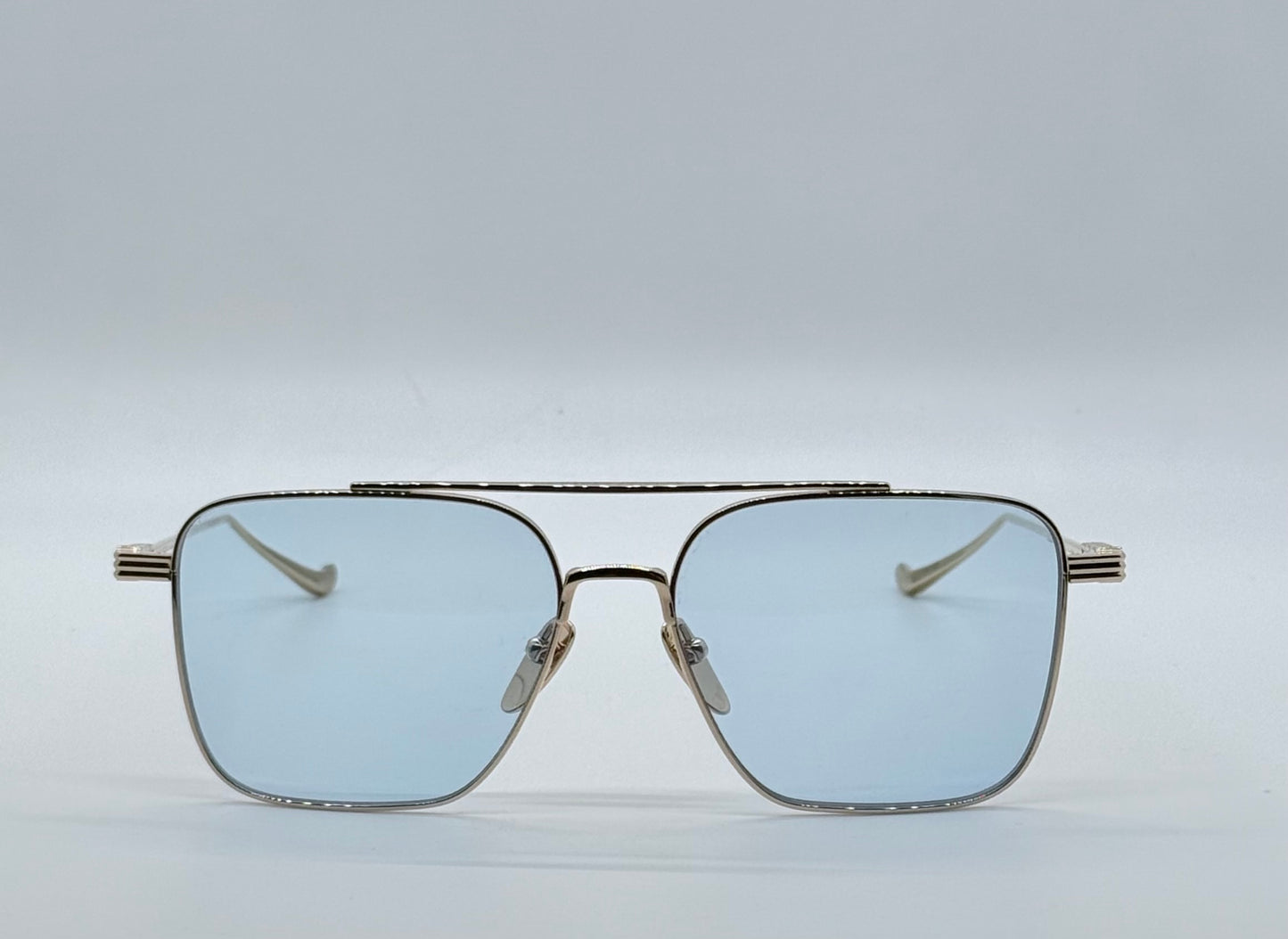 Chrome Hearts AM Gold Plated – Solid Light Blue Lenses – Deadstock Full Kit