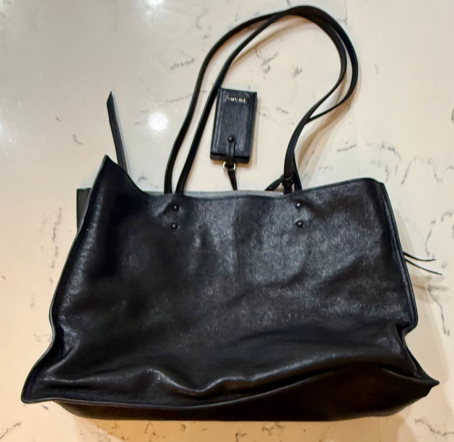 Prada Milano VINTAGE Leather Tote Bag-Suede Interior-Italy