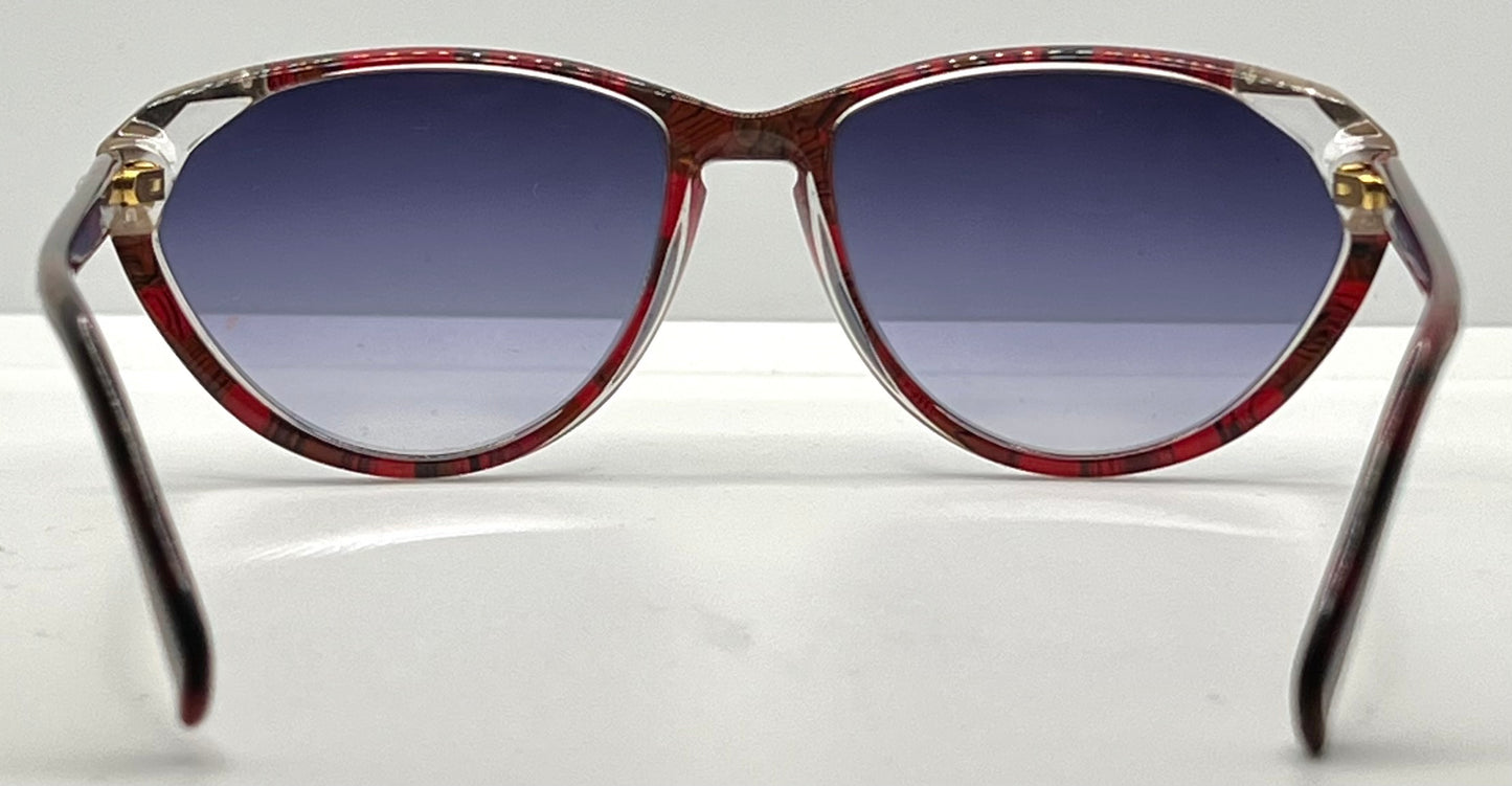 Silhouette M1298 Vintage Cat Eye Sunglasses w/New Custom Gradient Lenses-57mm-Austria/Unworn