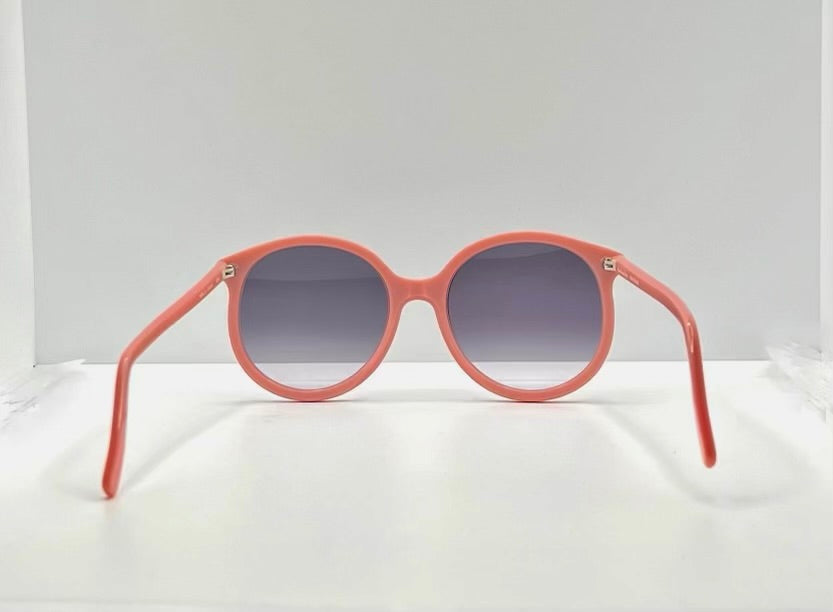 Anglo American Optical MOD.151 Vintage Round Sunglasses-Peach Frame-Gradient Lenses