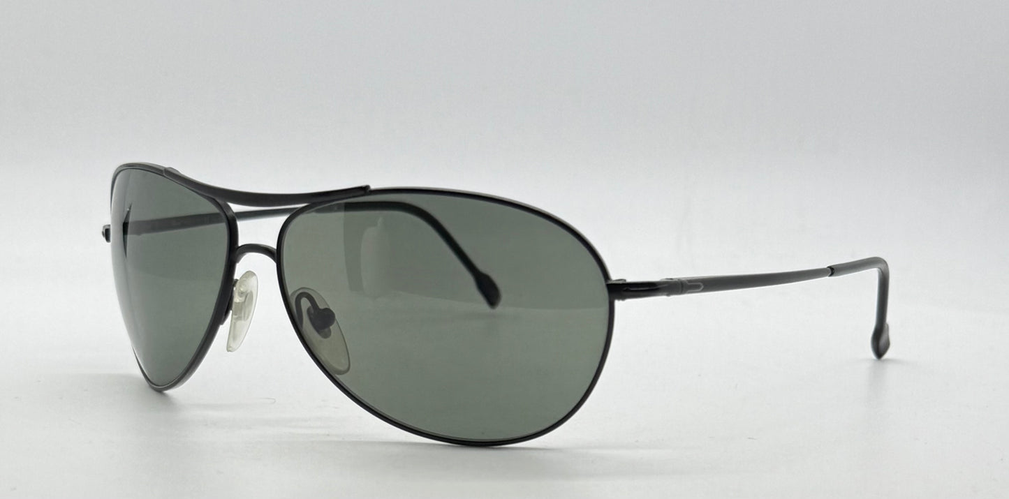 PERSOL 2256-S 594/58 Vintage Black Aviators w/ Polarized Lenses-Deadstock
