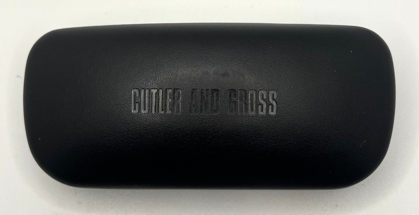 Cutler and Gross 1277 Round Sunglasses Gold/Black/White-New/Unworn-Full Kit-44mm