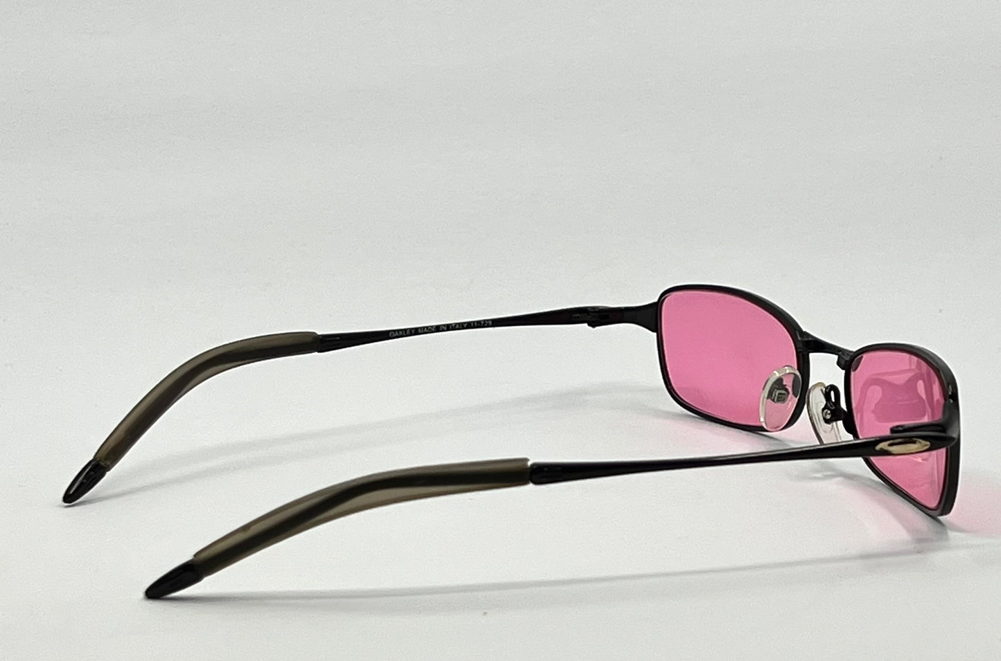 Oakley Straight Line 2.0 11-729 Vintage Sunglasses w/New Solid Pink Custom Tined Lenses-NOS/Unworn