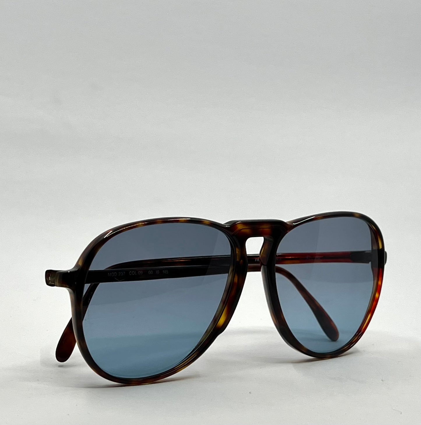 Silhouette MOD 237 COL 09 Vintage Sunglasses w/New Solid Blue Tinted Custom Lenses-Austria/60mm