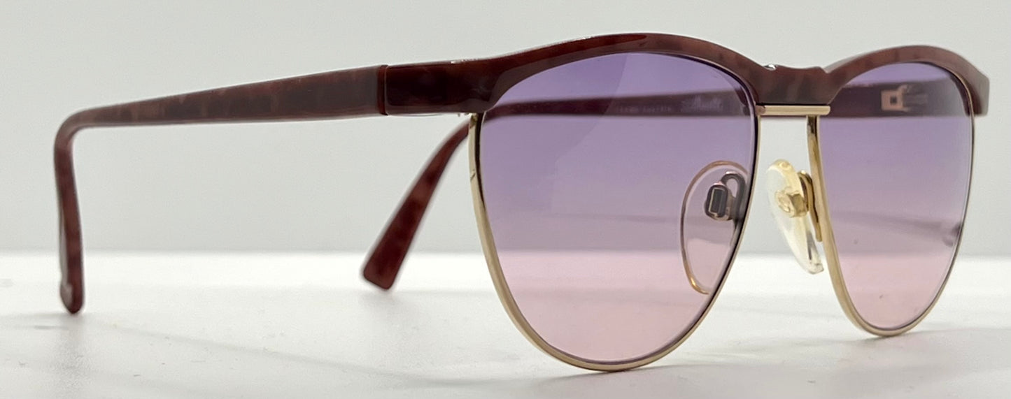 Silhouette V6055 6081 Vintage Sunglasses w/New Pink-Purple Custom Lenses-54mm-Austria